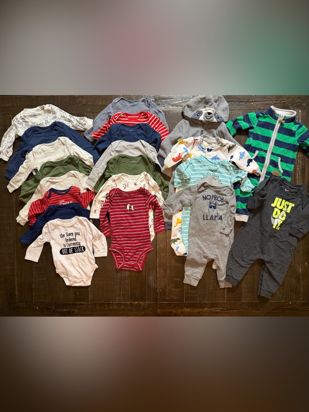 (21 Pieces) Mixed Lot Baby Boy Fall/Winter Clothes, Size 6 Months.